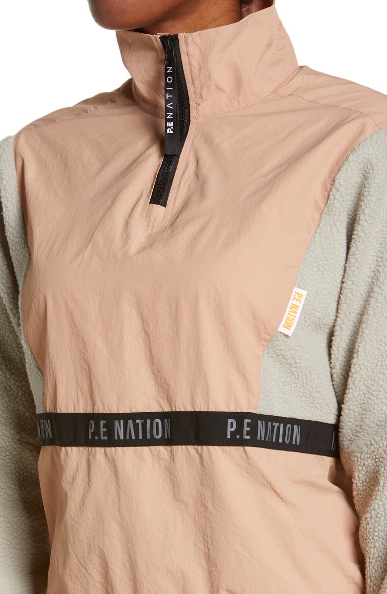 P.E Nation Static Fleece Trim Jacket, Alternate, color, 
