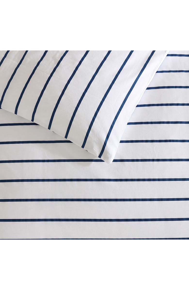 Nautica Brenton Stripe Duvet Set, Alternate, color, Navy