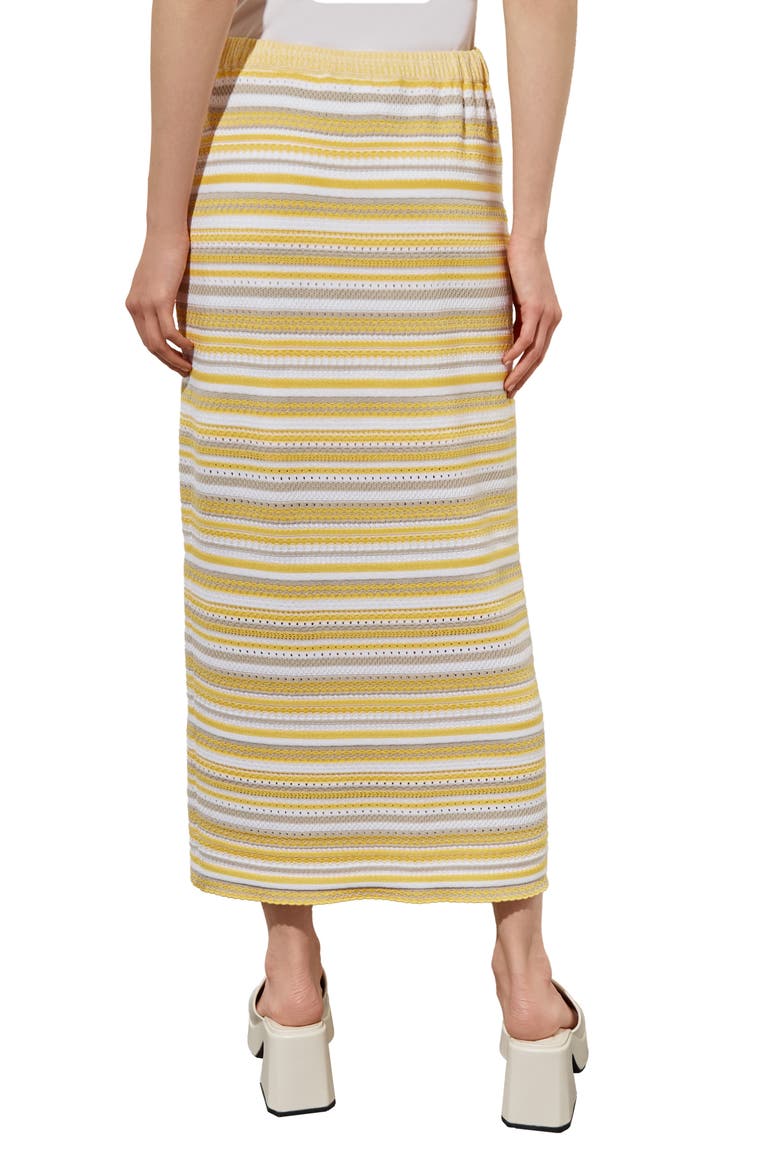 Stripe Knit Maxi Skirt, Alternate, color, PALE MARIGOLD/LIMESTONE/WHITE