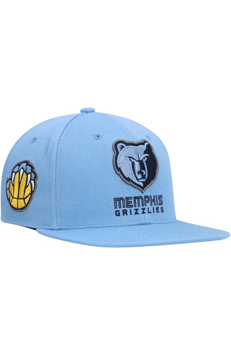 Mitchell & Ness Men's Mitchell & Ness Light Blue Memphis Grizzlies Side Core 2.0 Snapback Hat, Main, color, Light Blue
