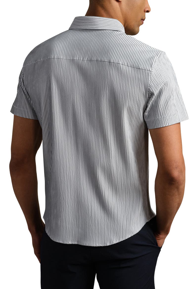 Commuter Stripe Seersucker Button-Up Shirt, Alternate, color, STONE STRIPE