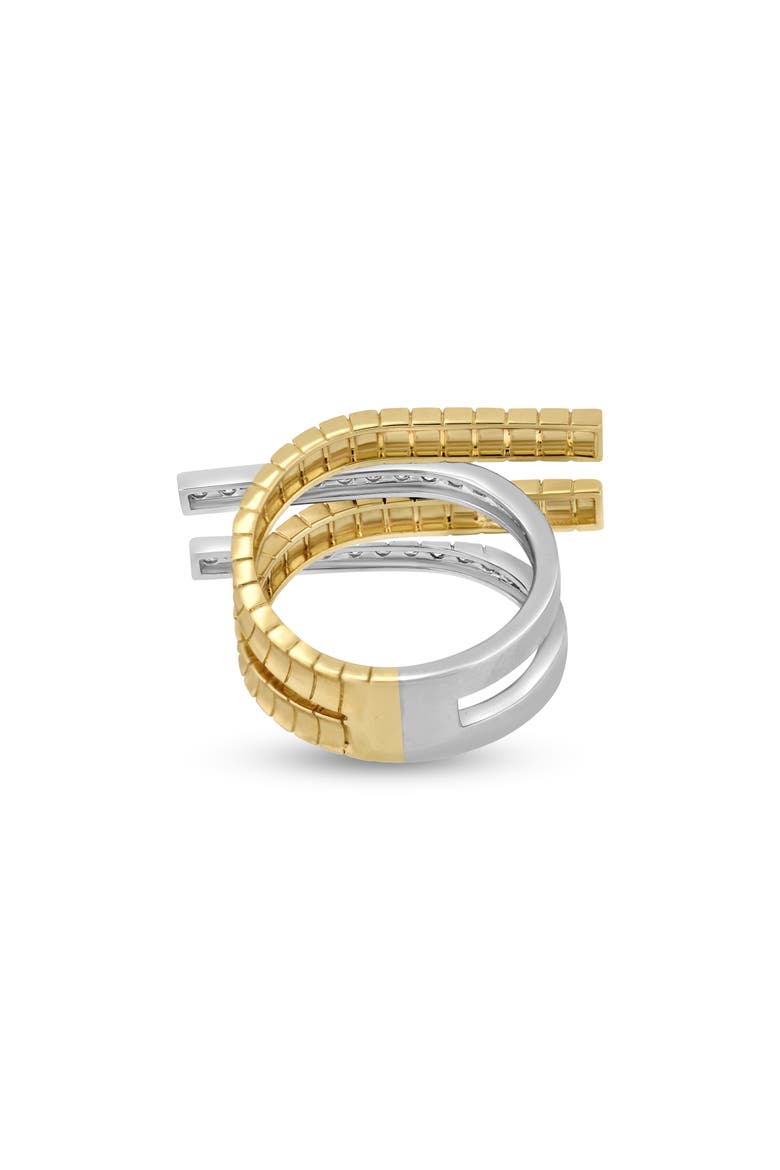 18K Gold Cleo Diamond Statement Ring, 13.1mm, Alternate, color, TWO TONE