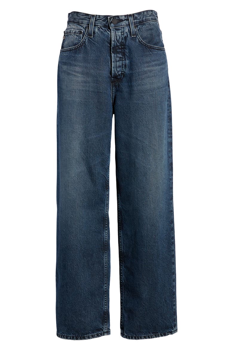 Knoxx Distressed High Waist Boyfriend Jeans, Alternate, color, 13 YEARS ACADEM