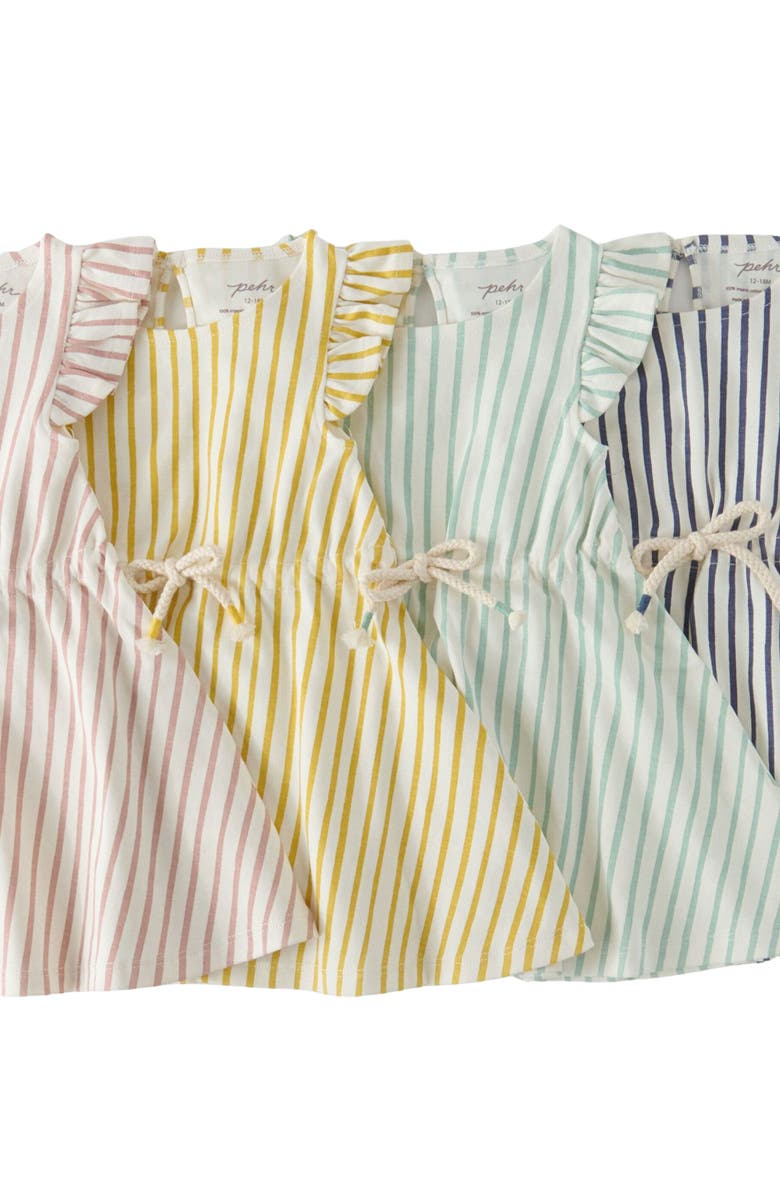 Pehr Kids' Stripe Organic Cotton Dress, Alternate, color, Stripes Away Sea