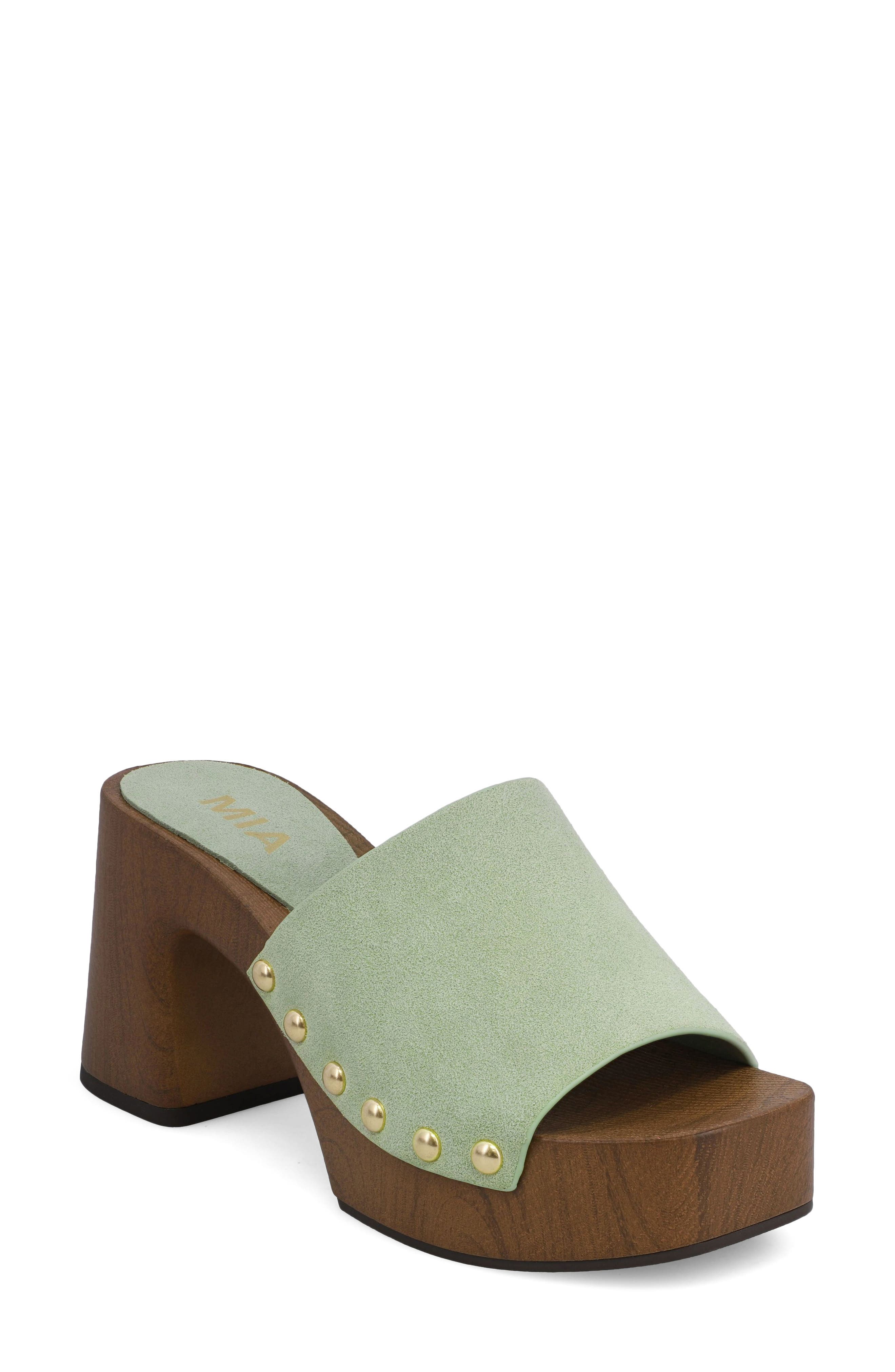 MIA Emmerie Platform Sandal, Main, color, Pistachio