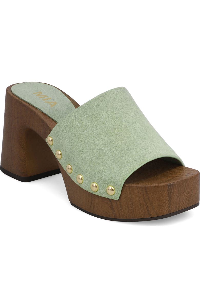 MIA Emmerie Platform Sandal, Main, color, Pistachio