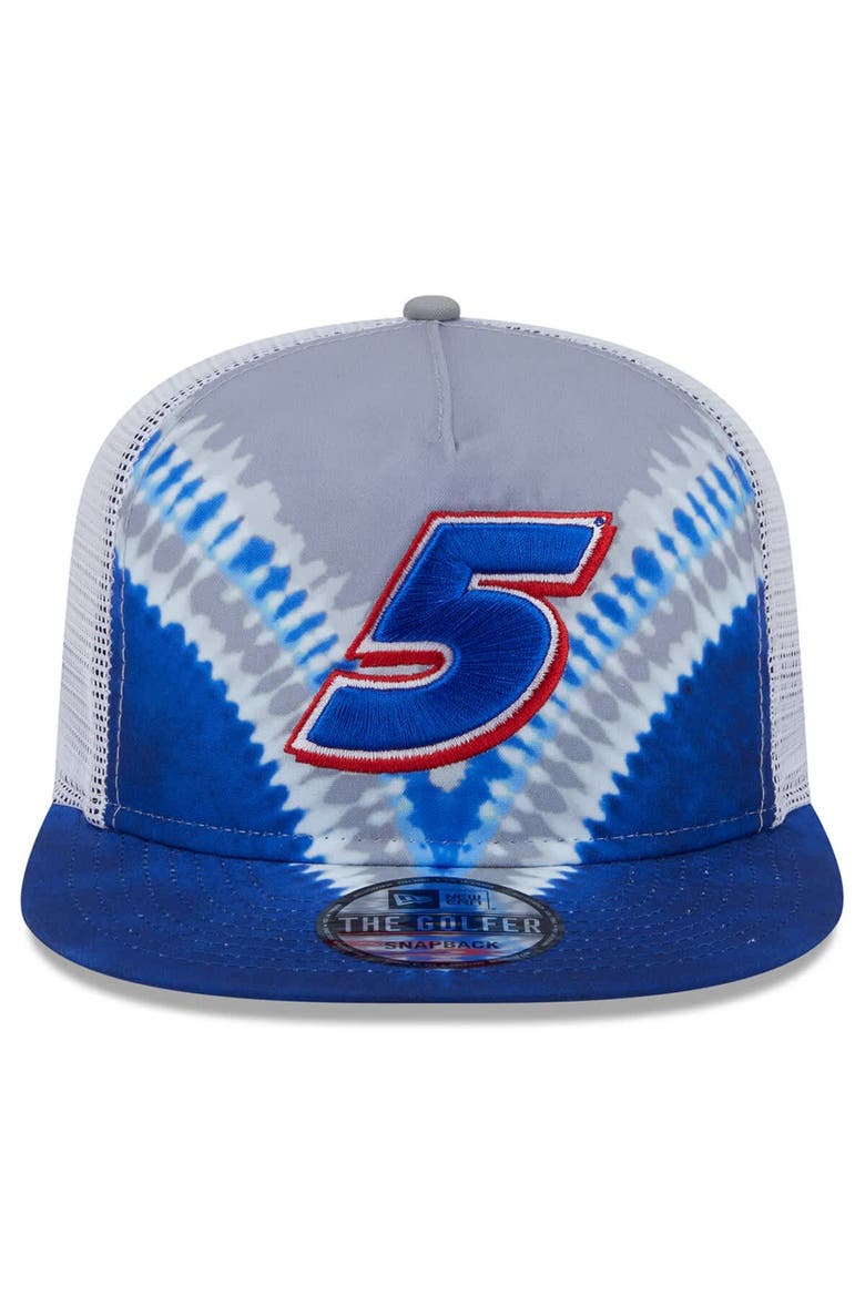 Men's New Era Blue Kyle Larson  Golfer Tie-Dye Snapback Hat, Alternate, color, Blue