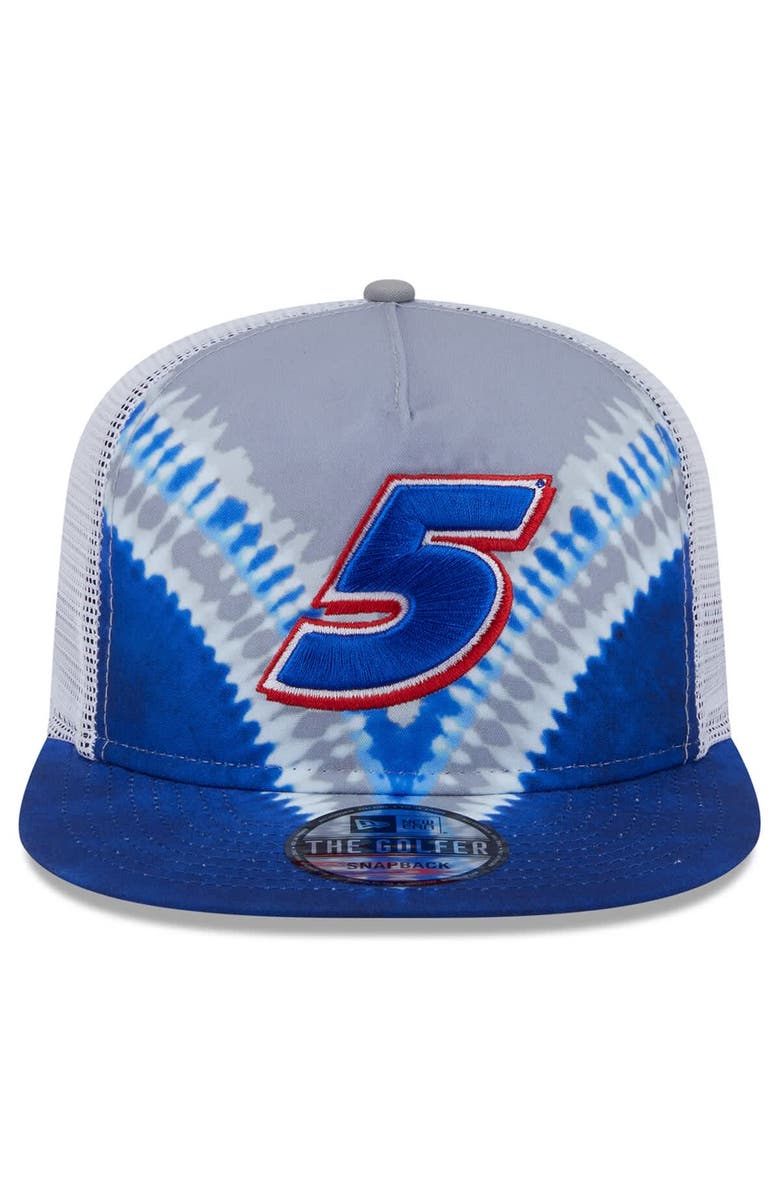 New Era Men's New Era Blue Kyle Larson Golfer Tie-Dye Snapback Hat, Alternate, color, Blue