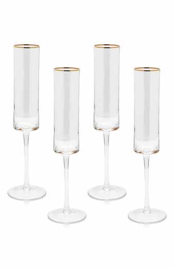 Optic Set of 4 Flute Glasses