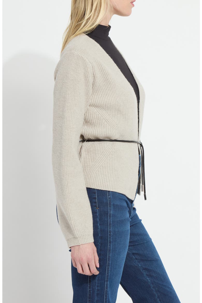Ravenna Peplum Cardigan, Alternate, color, REFINED TAUPE