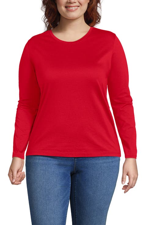 Supima Cotton Long Sleeve Crewneck T-Shirt