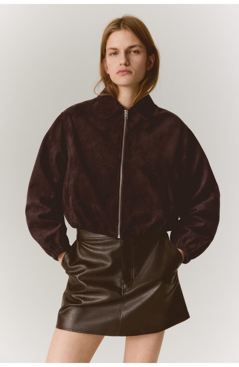 H&M Jacket with collar, Alternate, color, Dark Brown