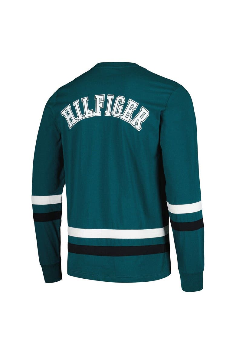 Men's Tommy Hilfiger Midnight Green/Black Philadelphia Eagles Nolan Long Sleeve T-Shirt, Alternate, color, Green