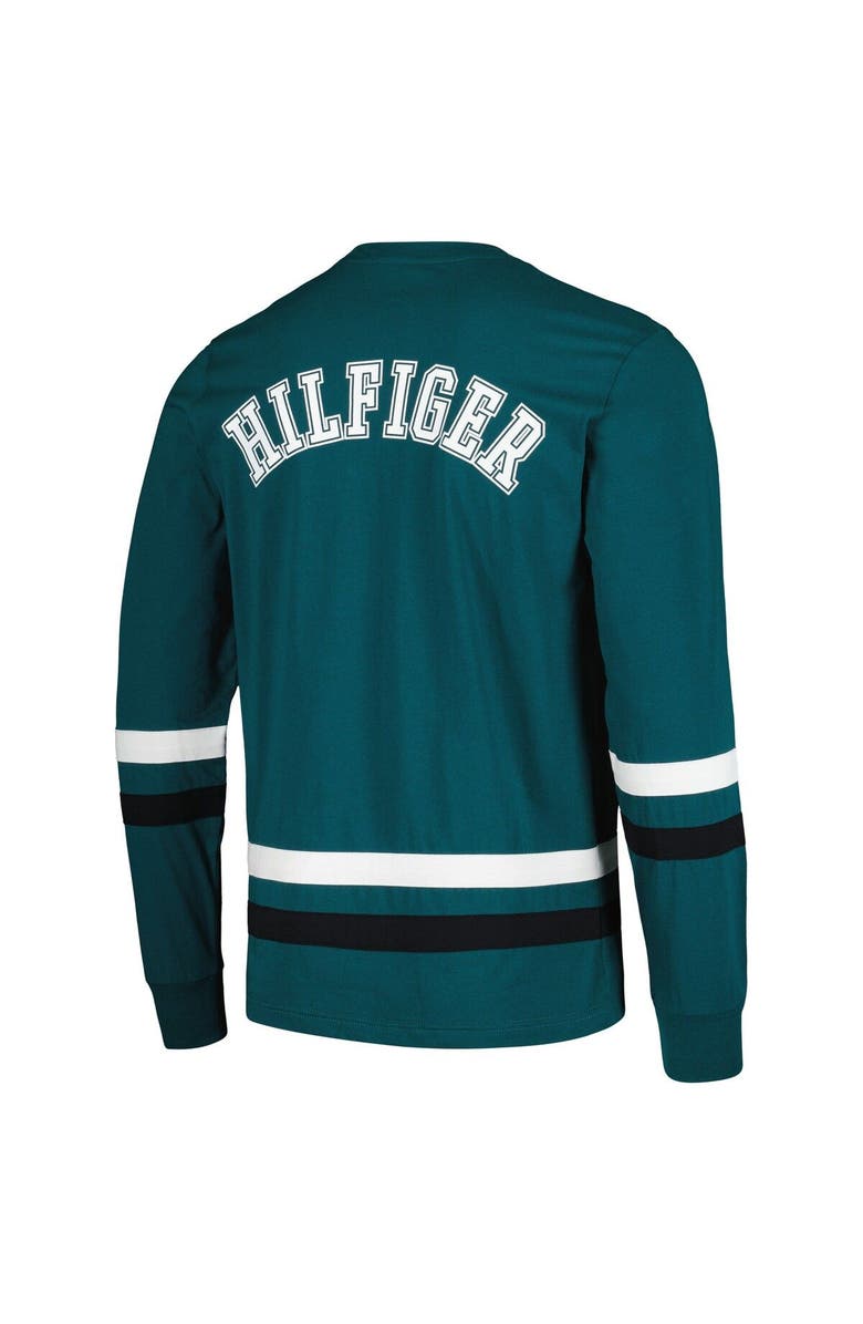 Tommy Hilfiger Men's Tommy Hilfiger Midnight Green/Black Philadelphia Eagles Nolan Long Sleeve T-Shirt, Alternate, color, Green