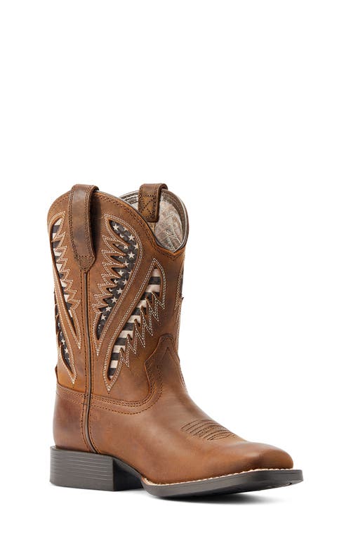 Ariat Kids' Quickdraw Venttek™ Cowboy Boot In Brown