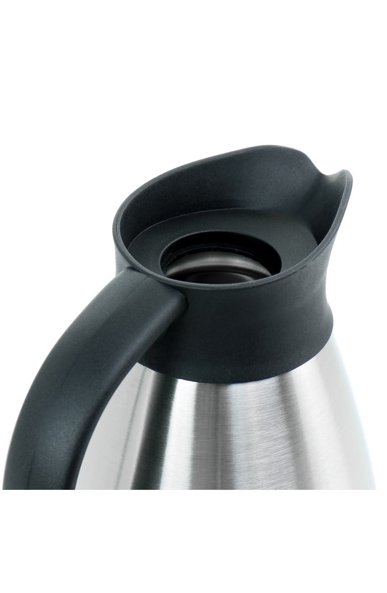 Mr. Coffee Olympia 1 Quart Insulated Stainless Steel Thermal Coffee Pot, Alternate, color, Metallic Silver