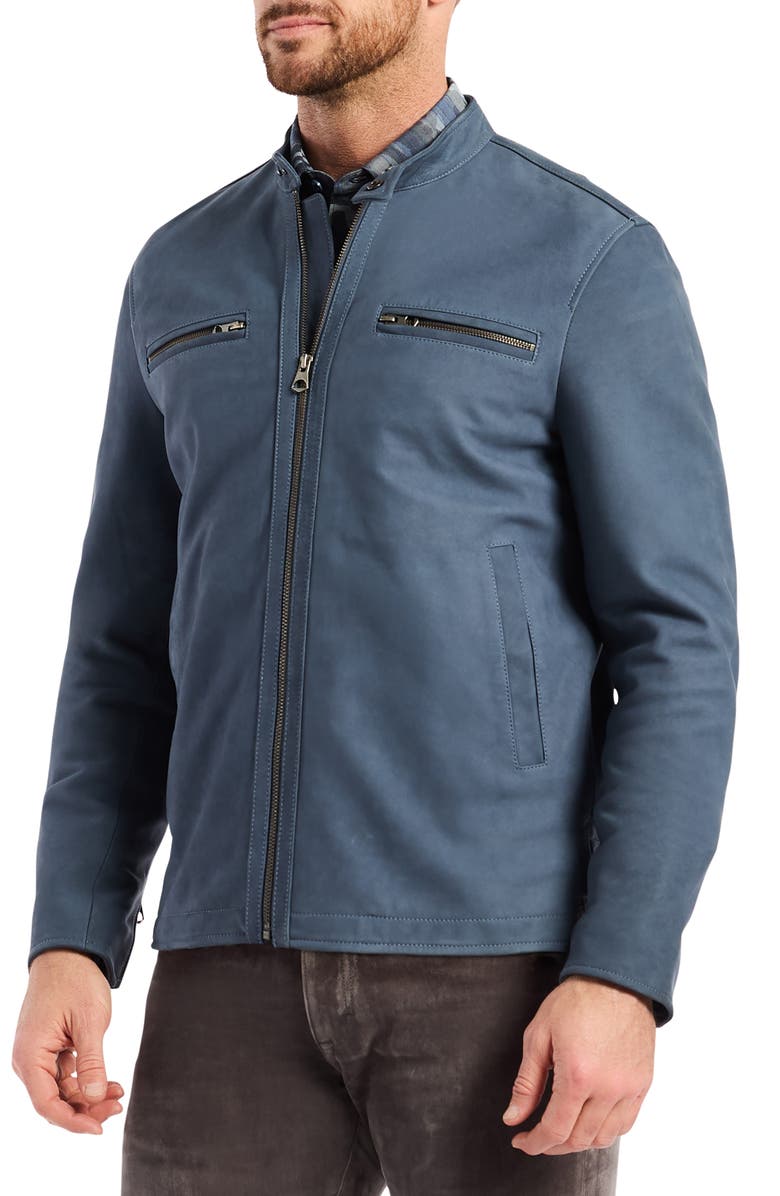 Robert Graham Artino Leather Racing Jacket, Alternate, color, 