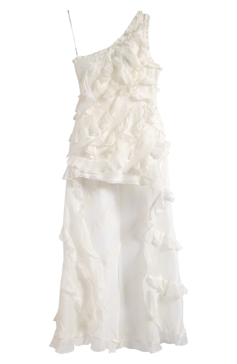 Sonya Moda Barbados Linen & Silk One-Shoulder Dress, Main, color, White