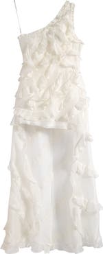 Sonya Moda Barbados Linen & Silk One-Shoulder Dress