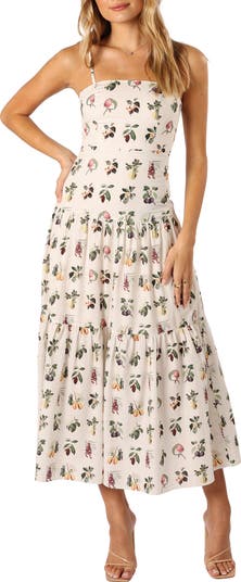 Petal & Pup Botanique Fruit Print Cotton Midi Sundress | Nordstrom