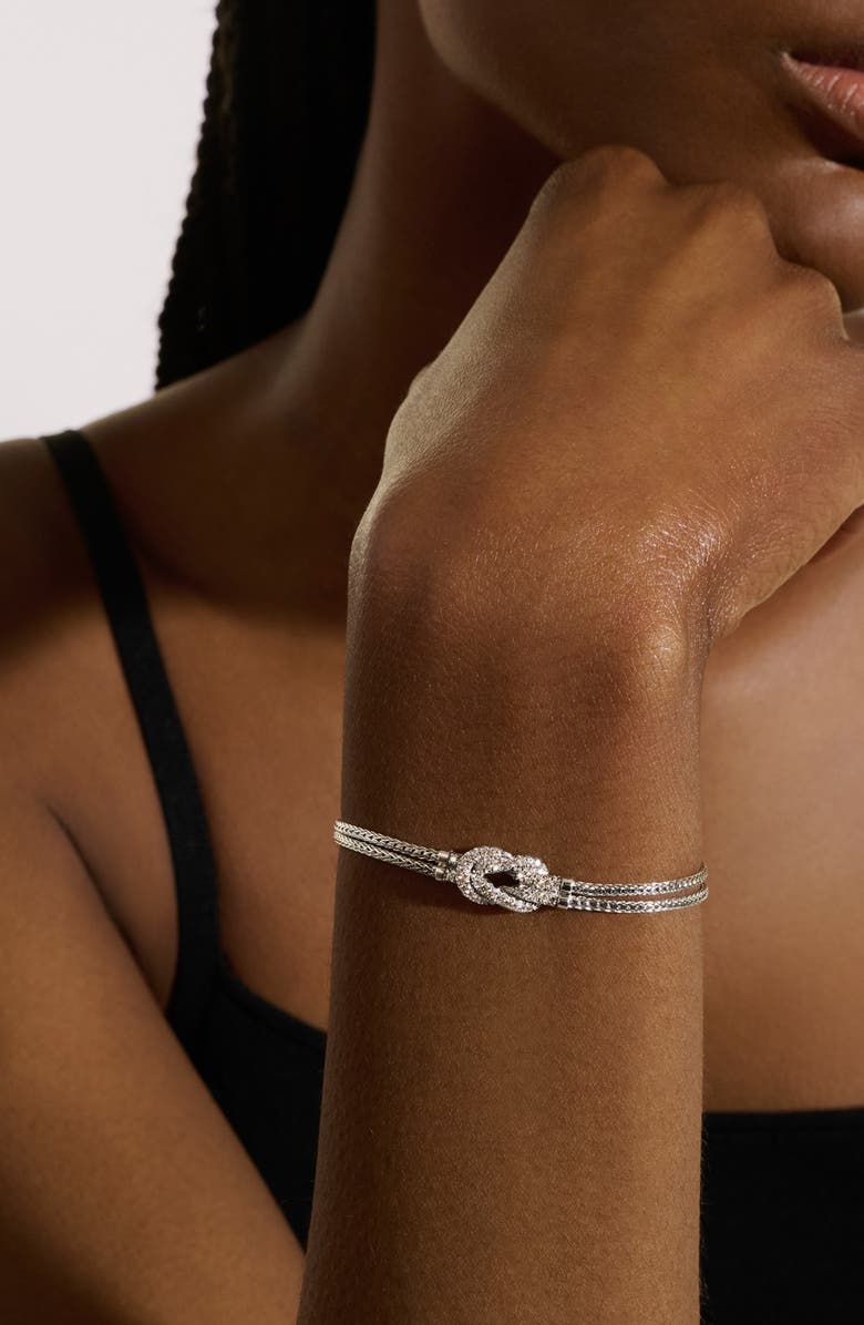 John Hardy Love Knot Bracelet, Diamonds, Alternate, color, Silver