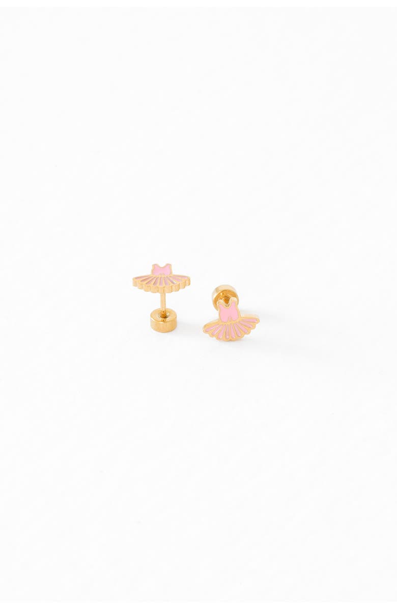 Pip Pop Ballet Tutu Stud Earrings, Alternate, color, Pink
