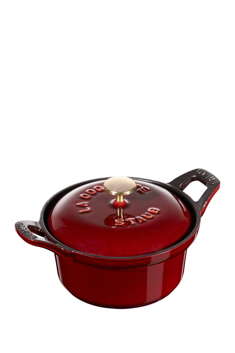 Cast Iron  0.5 qt Round Cocotte - Grenadine, Main, color, GRENADINE