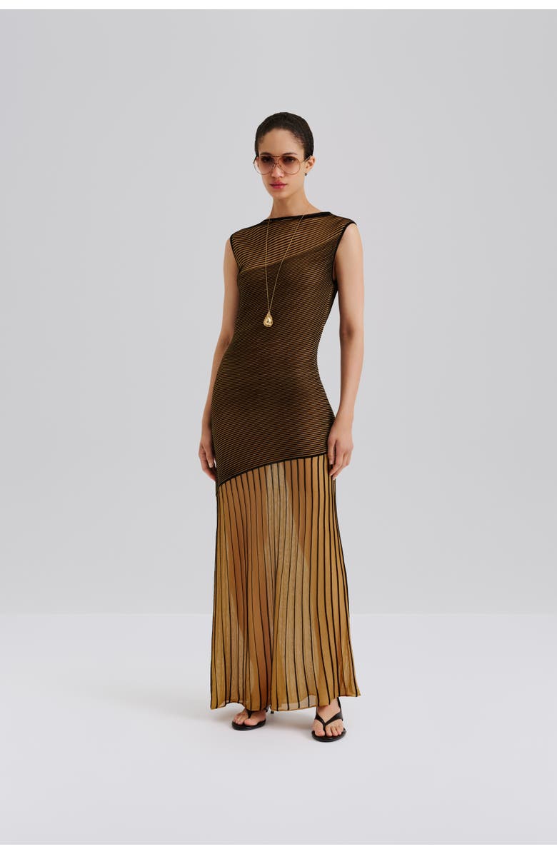 Malina Patricia Short Sleeve Knitted Maxi Dress, Main, color, Multi