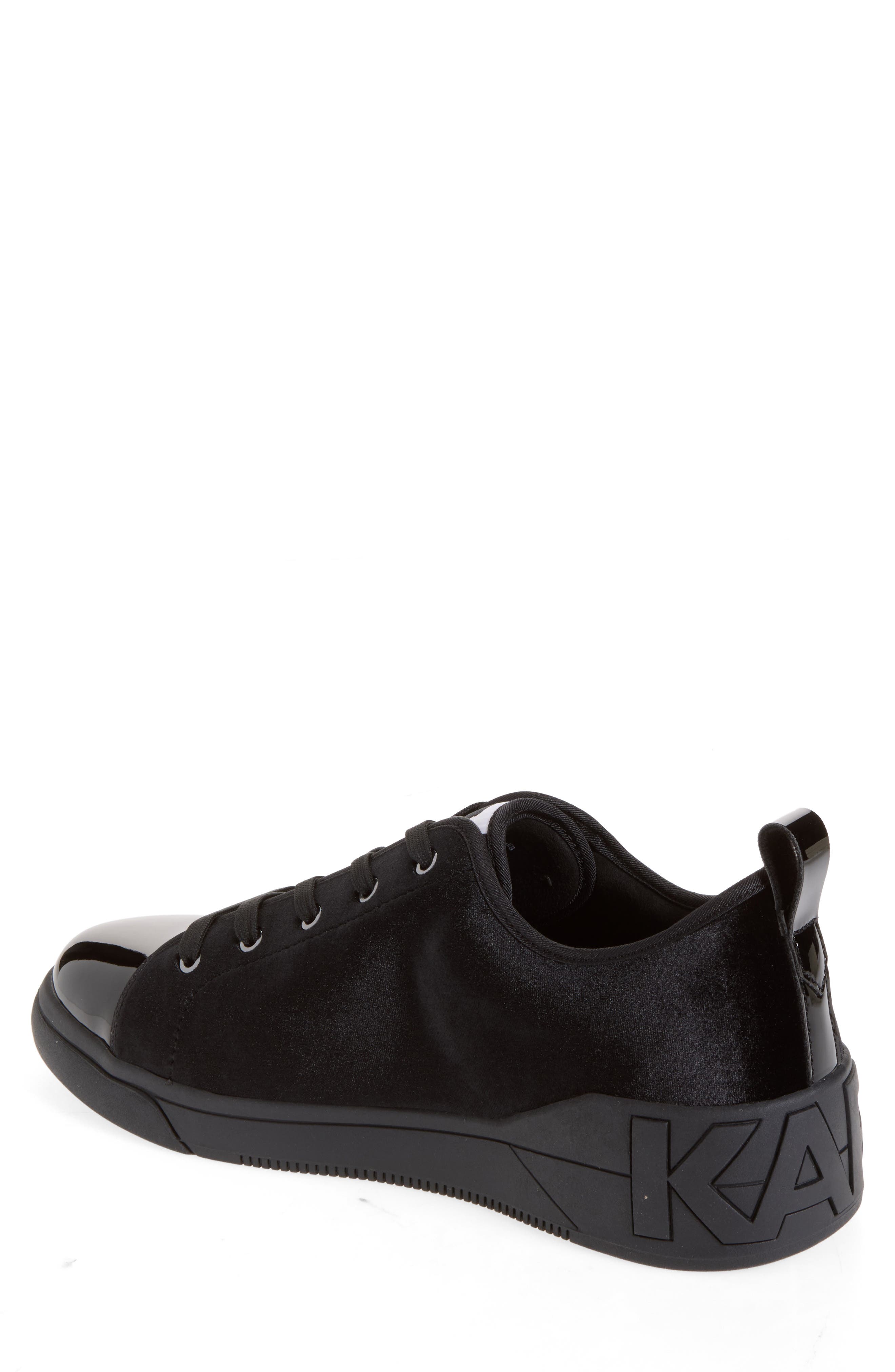 Aimon Court Sneaker, Alternate, color, BLACK
