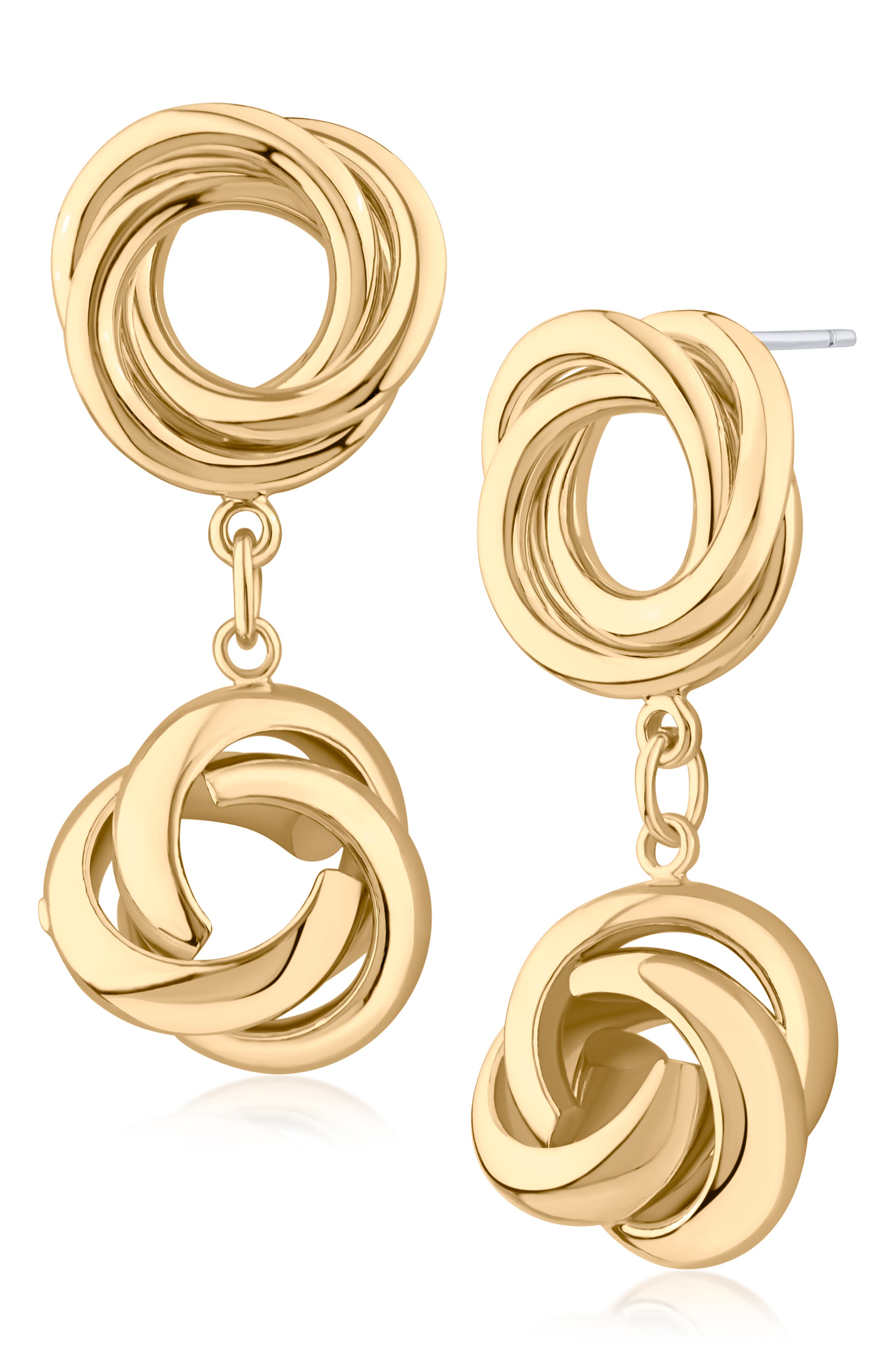 JARDIN Double Twist Drop Earrings