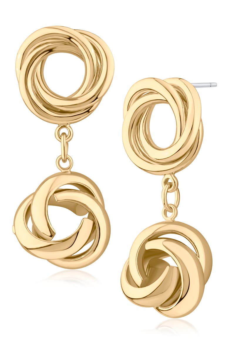 Double Twist Drop Earrings (Nordstrom Exclusive), Main, color, GOLD