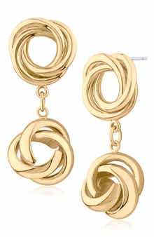 JARDIN Double Twist Drop Earrings