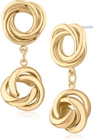 JARDIN Double Twist Drop Earrings