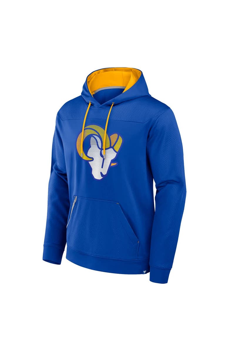 FANATICS Men's Fanatics Royal Los Angeles Rams Defender Pullover Hoodie, Alternate, color, 