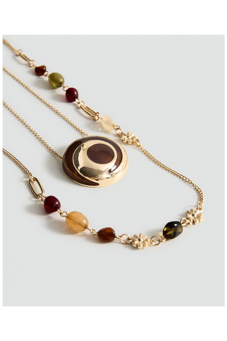 Beaded Layered Necklace, Alternate, color, GOLD