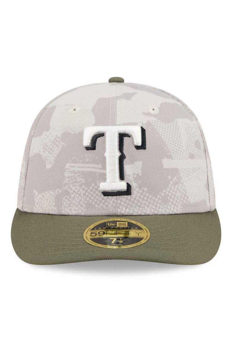 Men's New Era Light Beige/Olive Texas Rangers 2025 Armed Forces Day Low Profile 59FIFTY Fitted Hat, Alternate, color, Light Beige