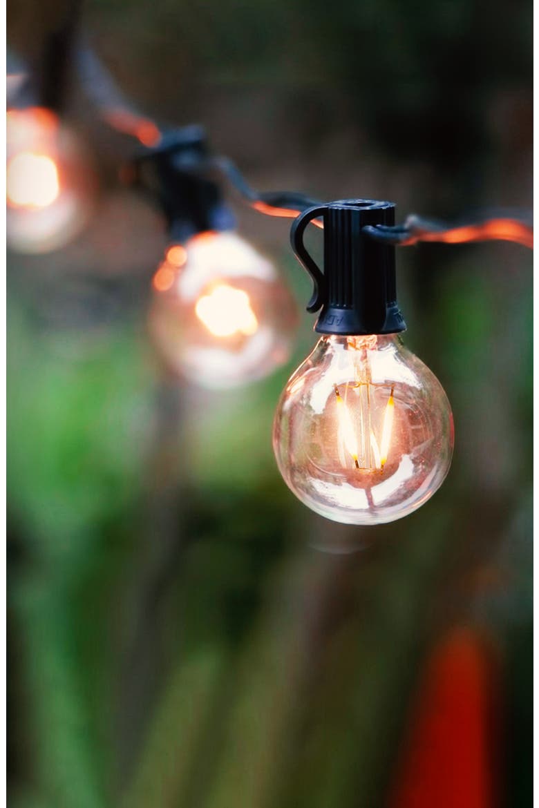 Ambience Globe LED Outdoor String Lights, Alternate, color, BLACK