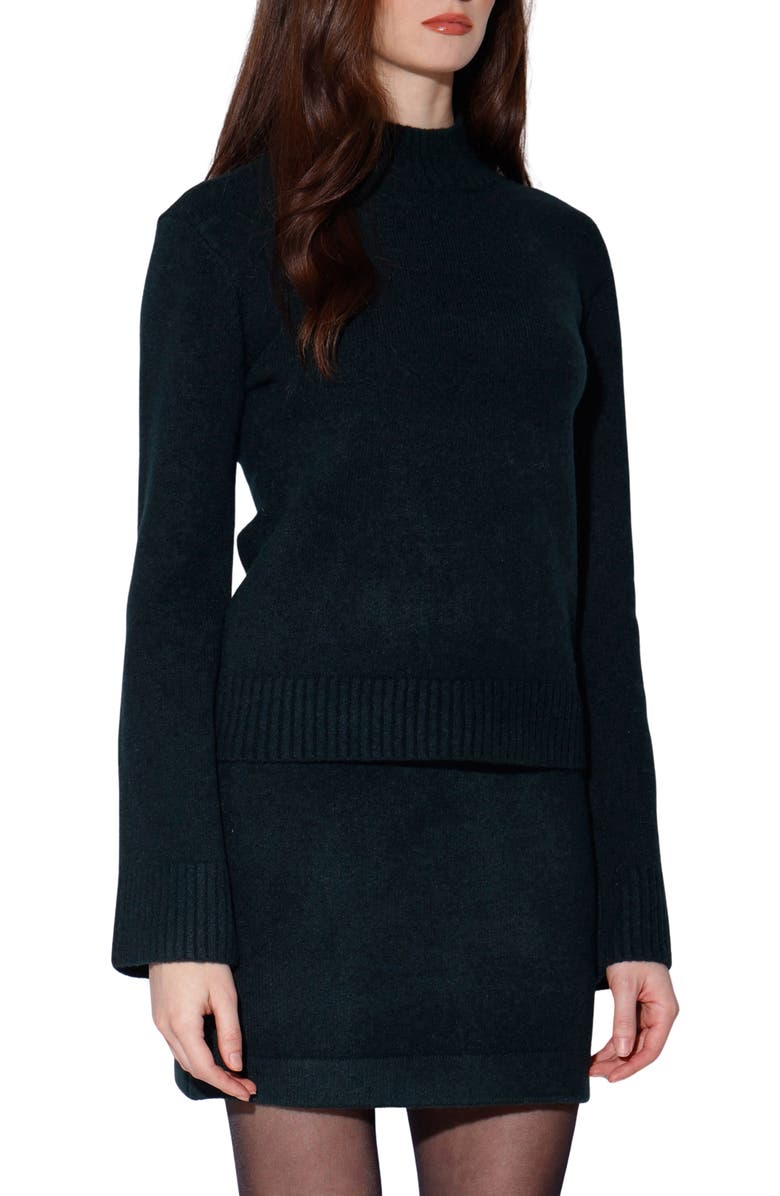 Walter Baker Amara Mock Neck Sweater, Alternate, color, Dark Teal