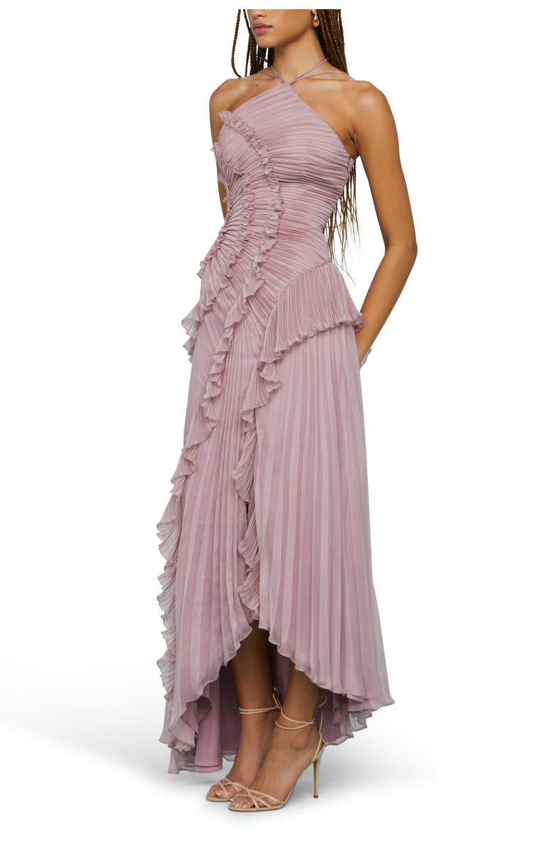 AMUR Lorelie halter gown, Alternate, color, Water Hyacinth