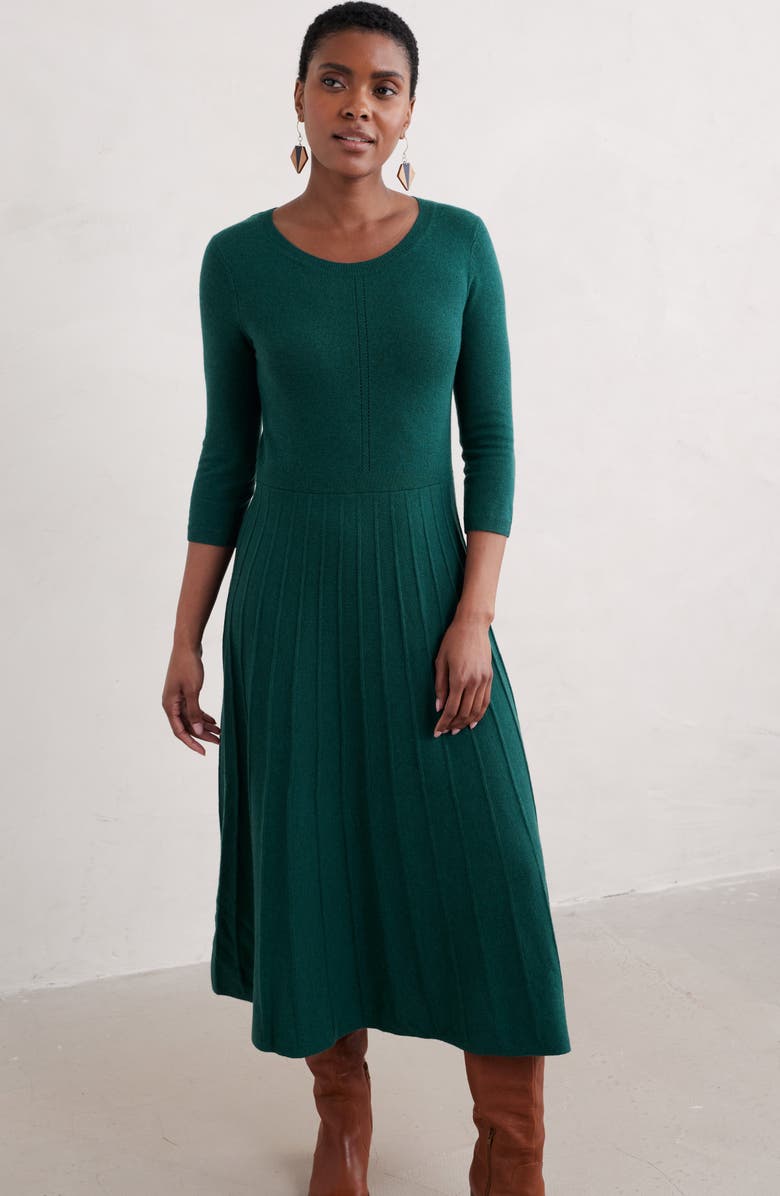Seasalt Cornwall Folk Song Rib Midi Sweater Dress, Alternate, color, Knit Melange Loch