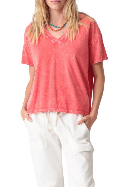 Electric & Rose Chase V-neck T-shirt In Red