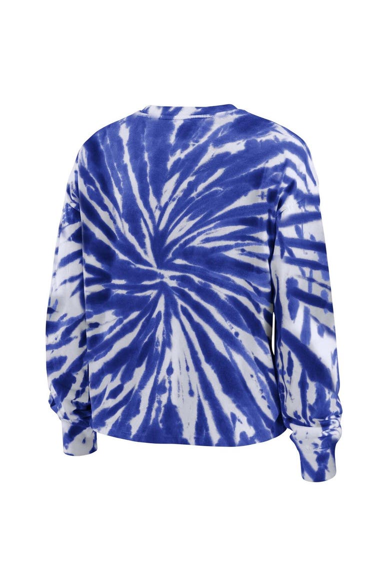 Women's WEAR by Erin Andrews Blue Toronto Maple Leafs Tie-Dye Long Sleeve T-Shirt, Alternate, color, Blue