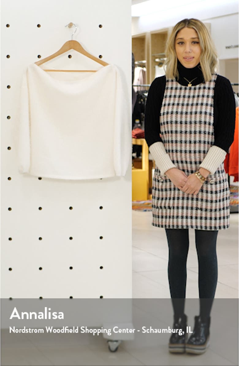 Gibson x Glam Blushing Rose Anna Off the Shoulder Soft Holiday Sweater, sales video thumbnail