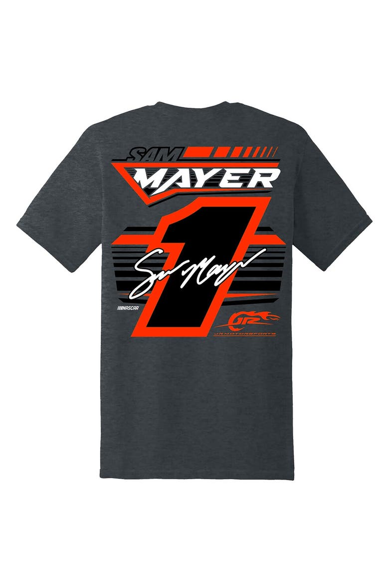 Men's JR Motorsports Official Team Apparel  Heather Charcoal Sam Mayer Xtreme T-Shirt, Alternate, color, Heather Charcoal
