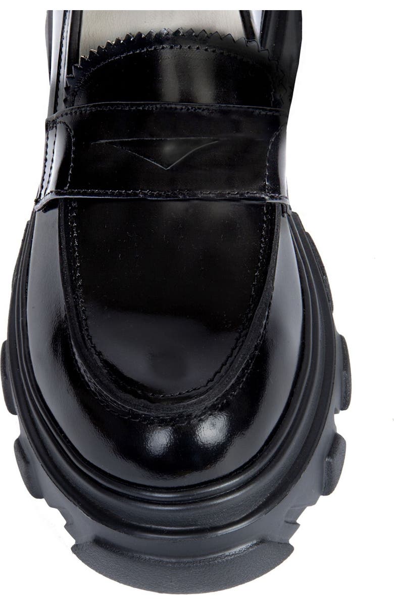 URBNKICKS Plain Loafer Leather Shoes, Alternate, color, Black