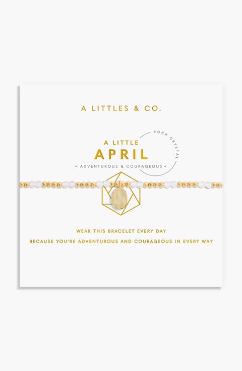 Birthstone A Little Bracelet in Gold-Tone Plating