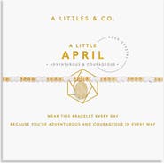 A Littles & Co Birthstone A Little Bracelet in Gold-Tone Plating