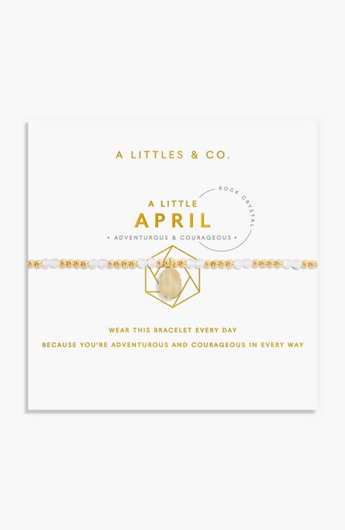 A Littles & Co. A Littles & Co Birthstone A Little April Bracelet