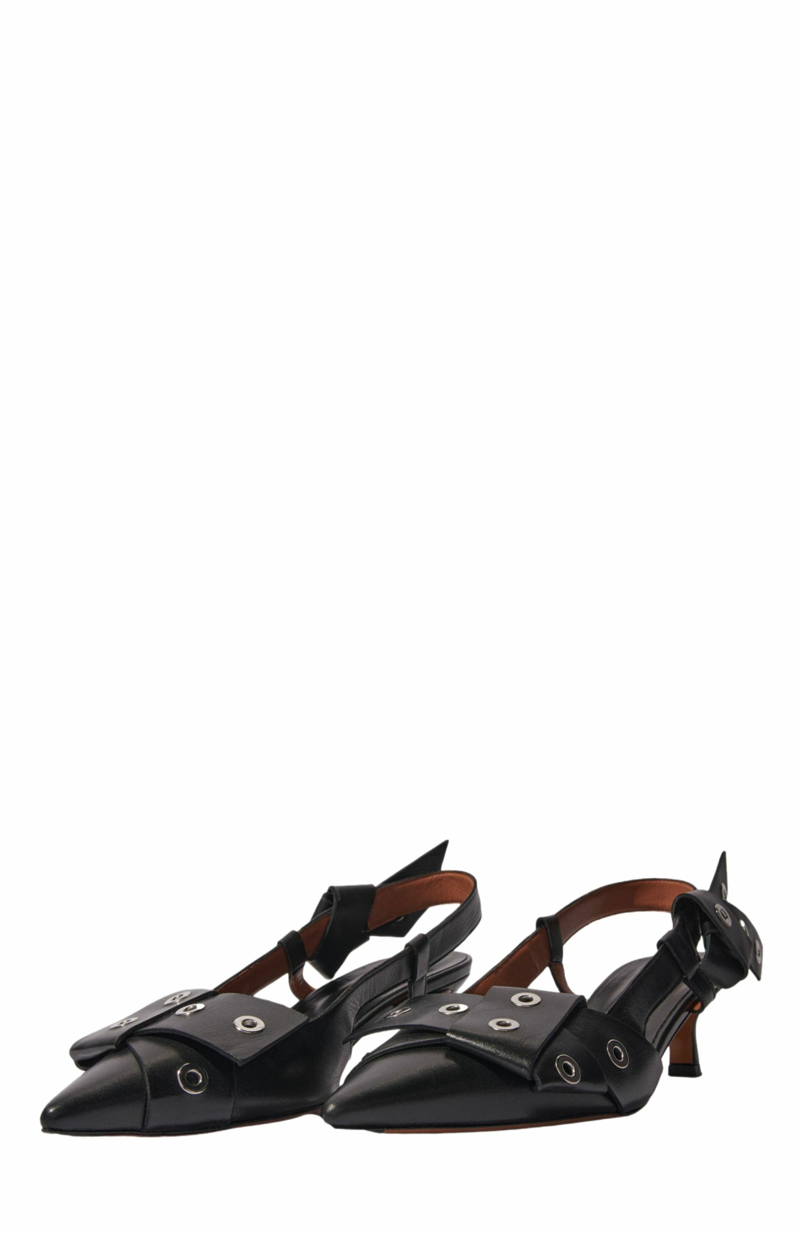 maje Pointed pumps with bow detail, Alternate, color, 