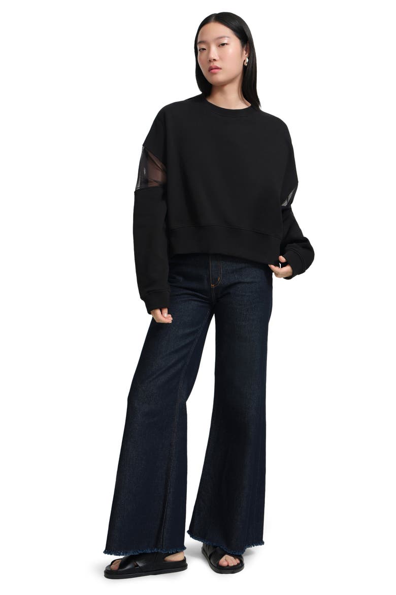 Iara Sweatshirt, Alternate, color, BLACK